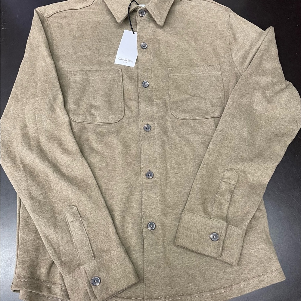 NWT Goodfellow & Co Men's Light Brown Shirt Jacket - Medium
